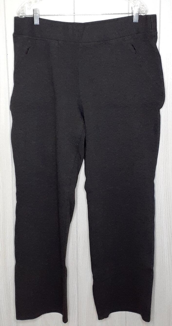 Duluth Trading Company Wearwithall Ponte Knit Straight Leg Charcoal Gray Pant XL